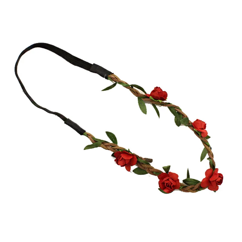 14 шт./лот модная Женская эластичная повязка на голову в богемном стиле с цветами