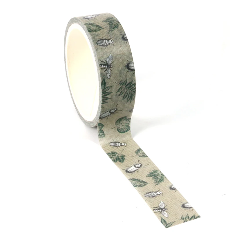 1X ретро природа насекомые мира лента для декорации Washi DIY планировщик дневник в стиле Скрапбукинг изоляционная лента escolar 5 м клейкие ленты