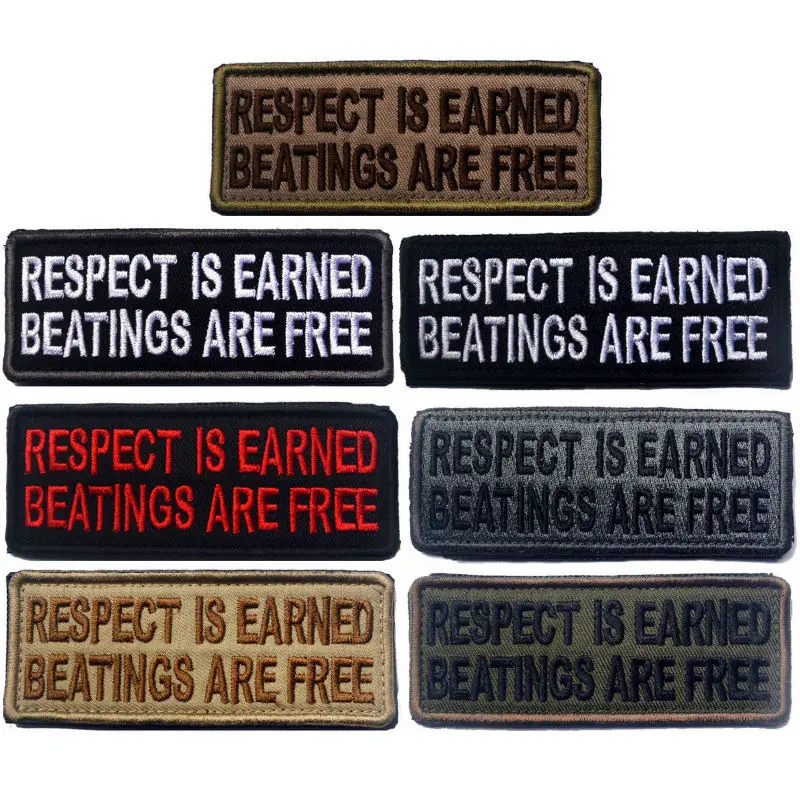 Бейдж с вышитым логотипом респект заработана вышитая буква значки Военная