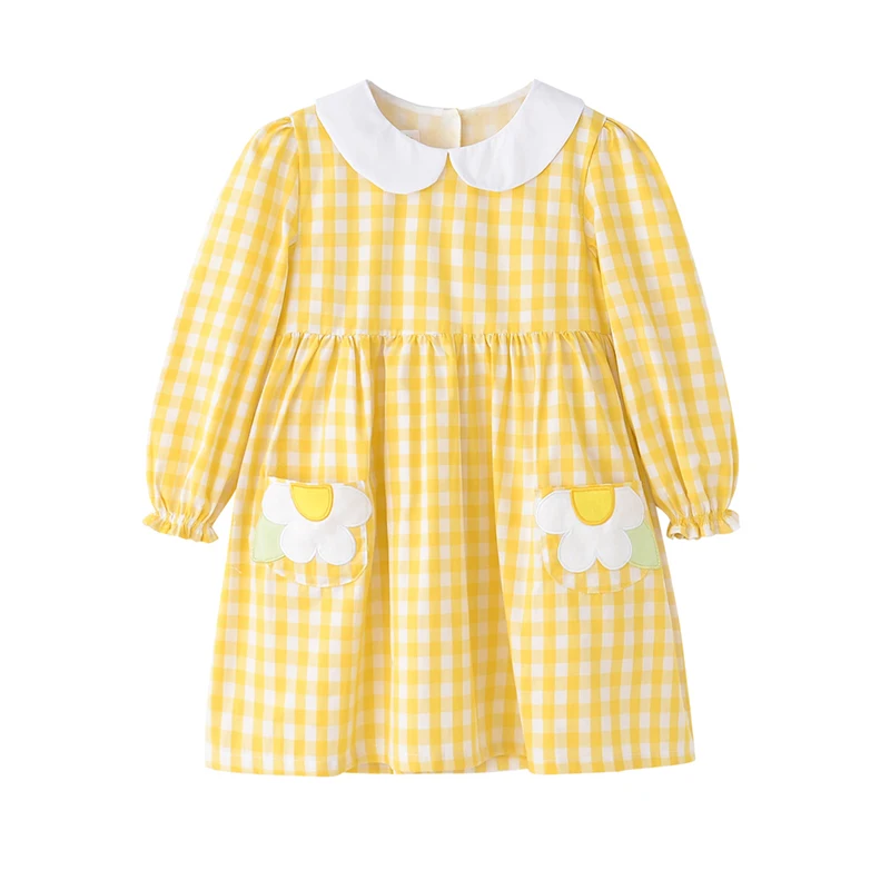 AuroraBaby Girls Dress Denim Cute Fox Dot Pattern Long Sleeve Toddler Girl Clothing 2-9Yrs Party Vestidos de fiesta | Детская одежда и