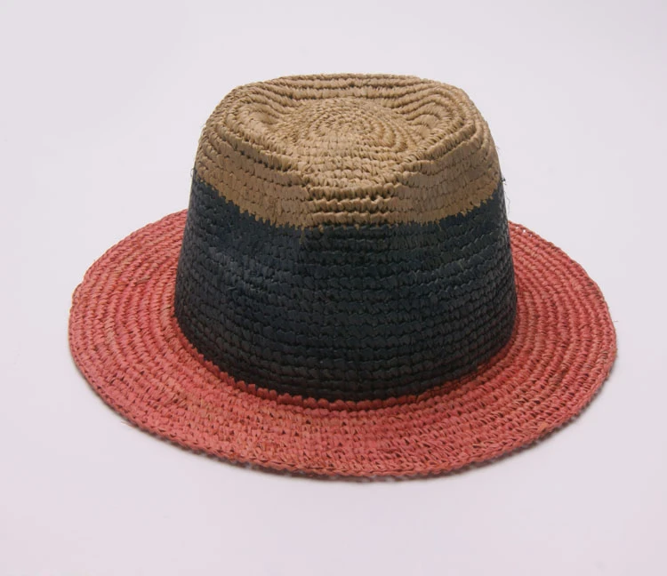 Мужская Летняя соломенная шляпа короткий край крючком Raffia Панама Джаз Шляпа Пляжная Солнцезащитная шляпа для женщин Chapeau Feminino Женская летняя шляпа A123
