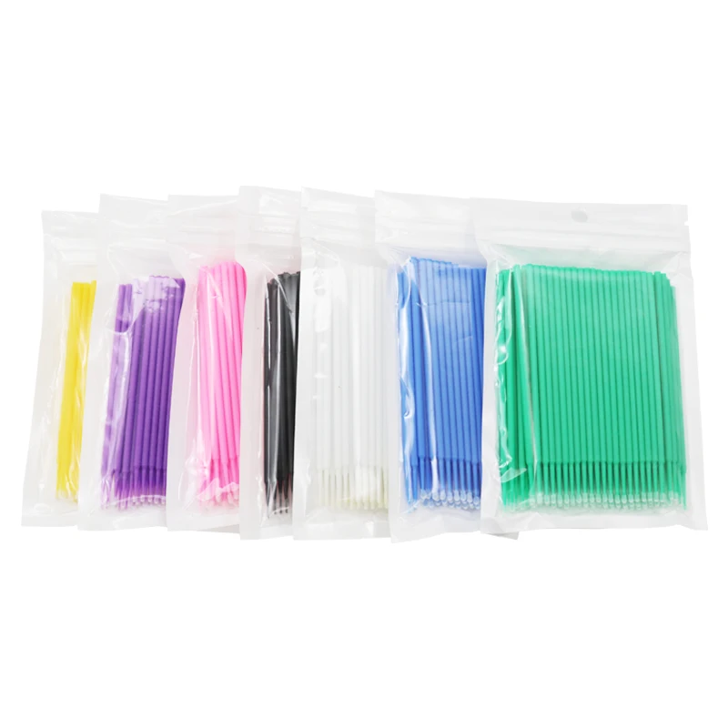 mix 4 colors Одноразовые микрощетки индивидуальные Аппликаторы тушь для ресниц 400 шт./лот Наращивание ресниц Накладные ресницы кисти - Handle Color: mix 4 colors