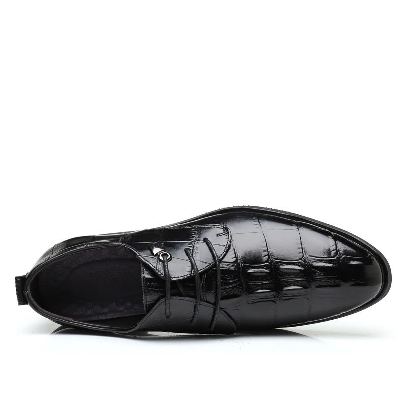 Men's Aligator Print Men Dress Shoes Non-slip Breathable Casual Business Fashion Formal Leather Plus Size 38-48 | Обувь