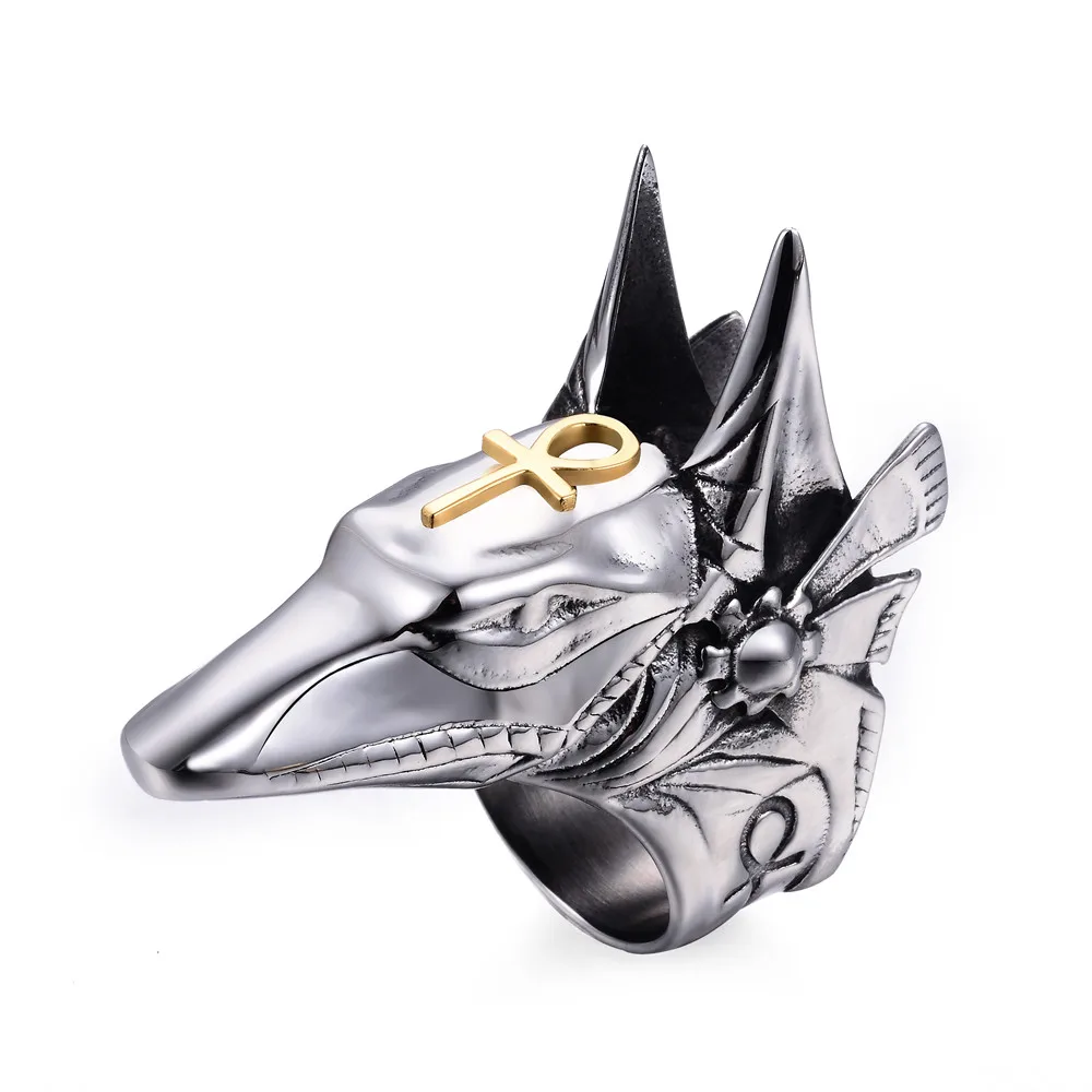 Мужское креативное кольцо рыцаря и Креста из нержавеющей стали в стиле панк