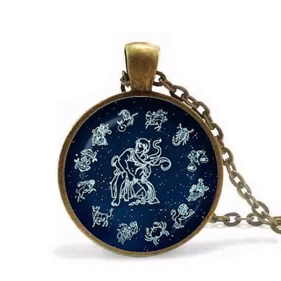 Подвеска в стиле стимпанк с водоносителем подвеска виде знака зодиака ожерелье