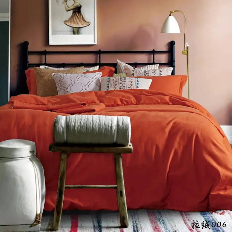 LeRadore Комплект постельного белья роскошный Одноцветный с длинным штапельным