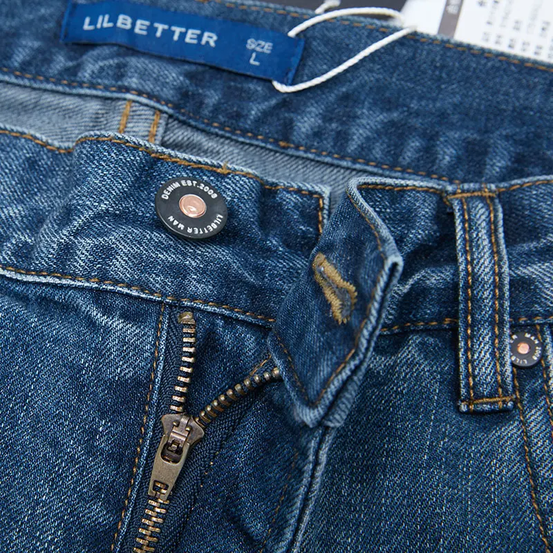 Lilbetter модные однотонные штаны-карандаш с отверстиями Промытые джинсы | Мужская