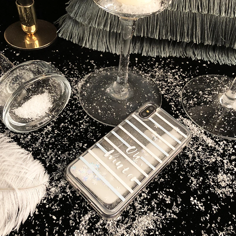 Новинка 2018 года Роскошные динамический течет блеск Жидкий снег песок сердце