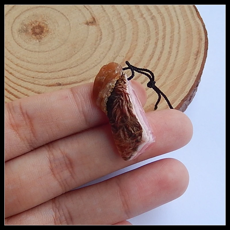 

Natural Stone Freefrom Argentina Rhodochrosite Pendant Bead 31x11x9mm 6.3g Semiprecious Stone Beauty Pendant Accessory