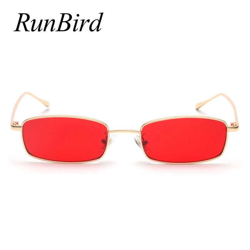Солнечные очки RunBird 1283R для мужчин и женщин тонкие прямоугольные с металлической