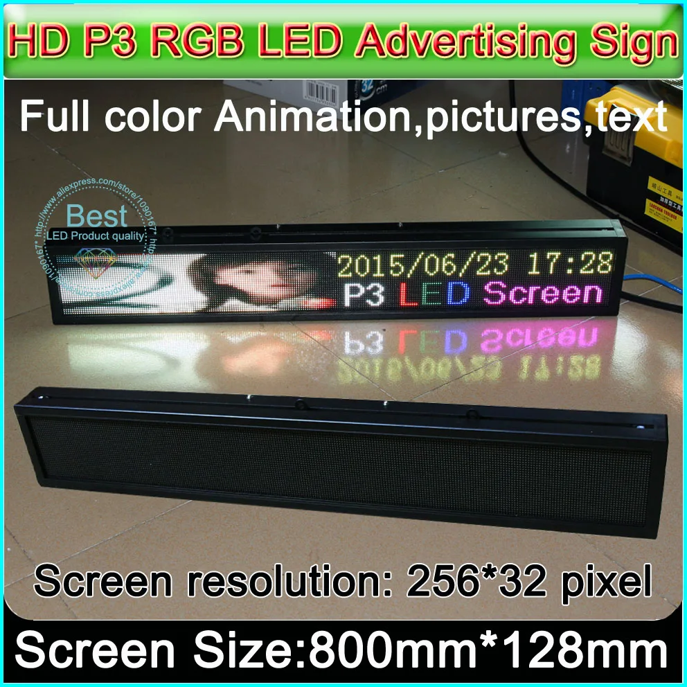 HD P3 RGB светодиодный дисплей Панель крытый полноцветный рекламный знак H5.5 &quotx W32&quot