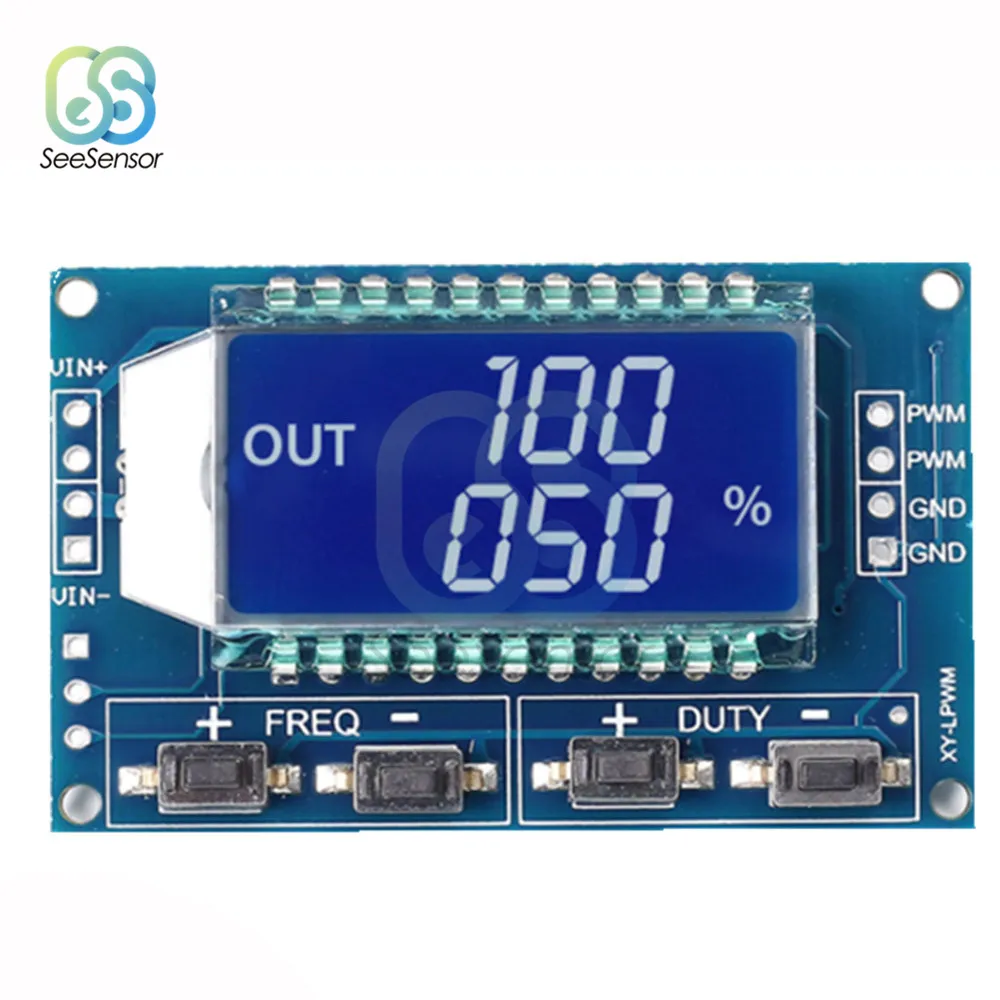 Signal Generator PWM Pulse Frequency Duty Cycle Adjustable Module LCD Display 1Hz-150Khz 3.3V-30V Board | Инструменты
