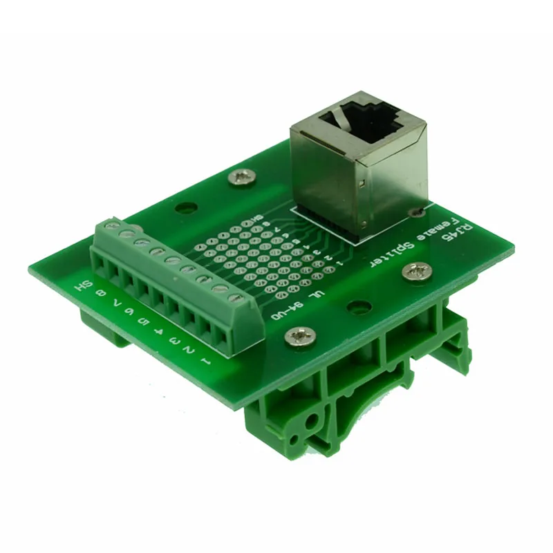 Вертикальная разрывная плата RJ45 RJ 45 Разветвитель адаптер для монтажа на Din