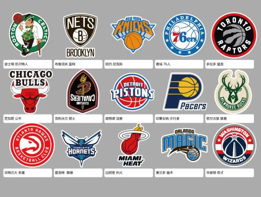 31 шт. бренд граффити Баскетбол клубная команда логотип наклейки гитара скейтборд