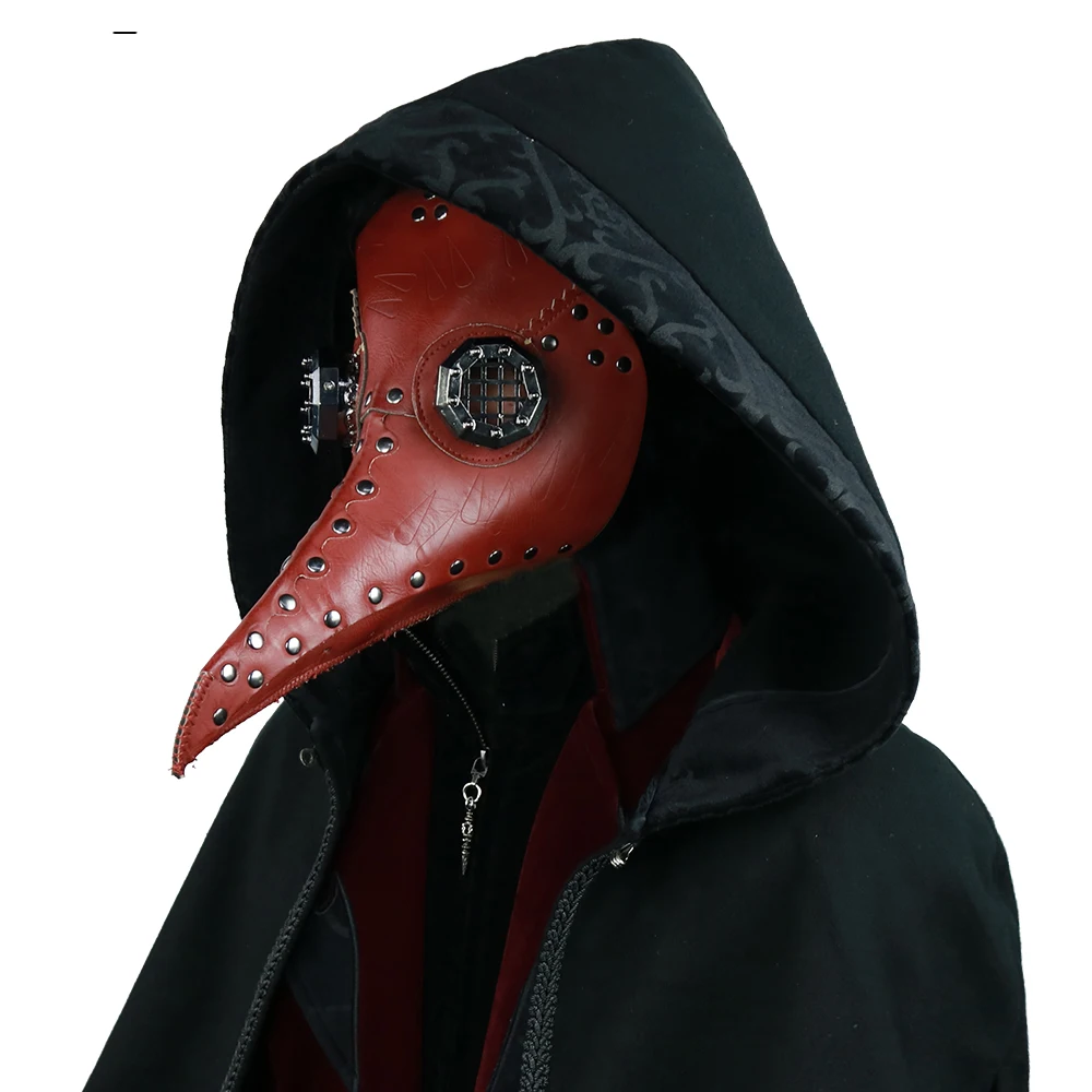 Коричневая Бриллиантовая маска с длинным носом в стиле панк реквизит для костюма