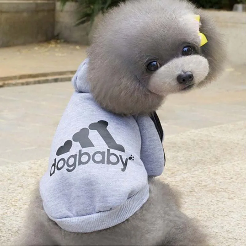 Pet Одежда с принтом в виде собак теплая для щенков Зима щенок куртка домашних