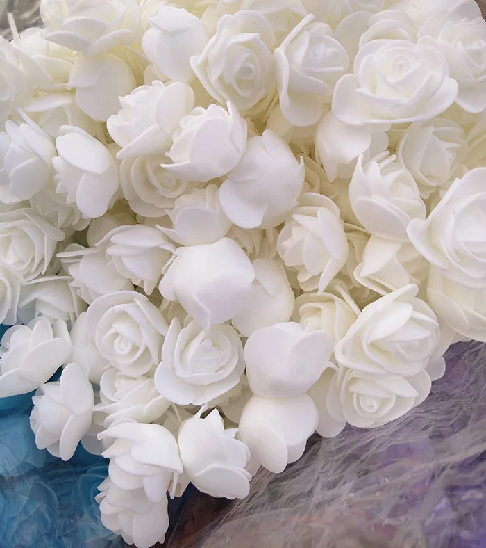 

500 pcs Rose bear flower head 3.5 cm in diameter Bud silk Sally Artificial flowers diy Wedding decoration Flower art materials