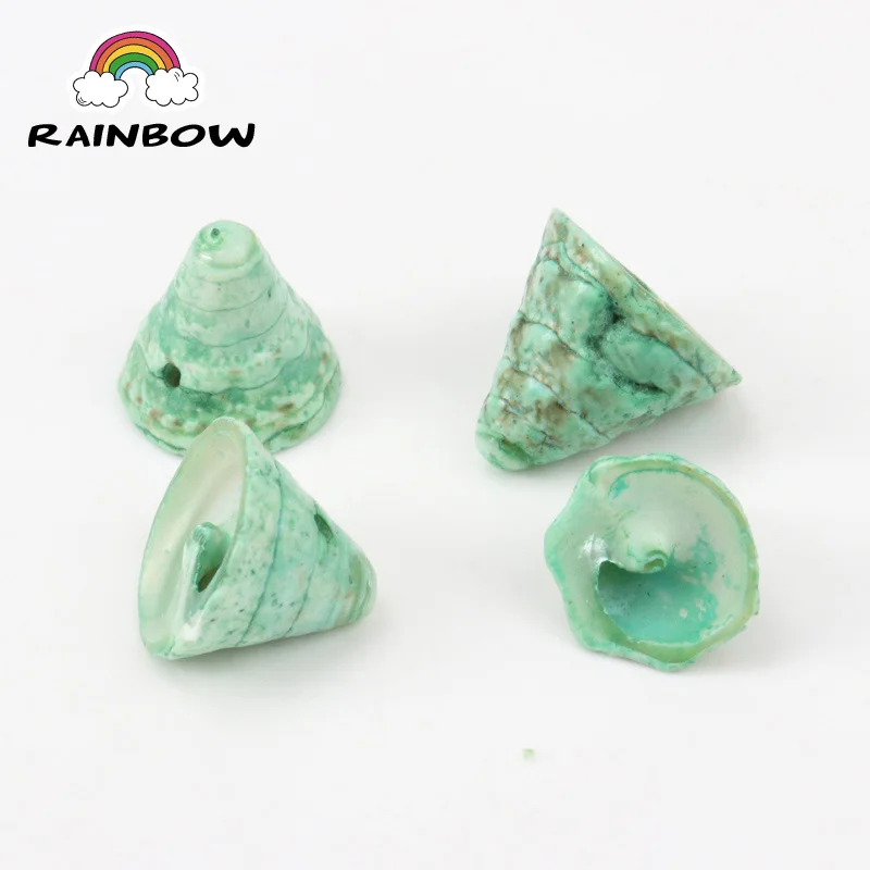 Бусины из натуральной зеленой спиральной раковины для украшения аксессуары