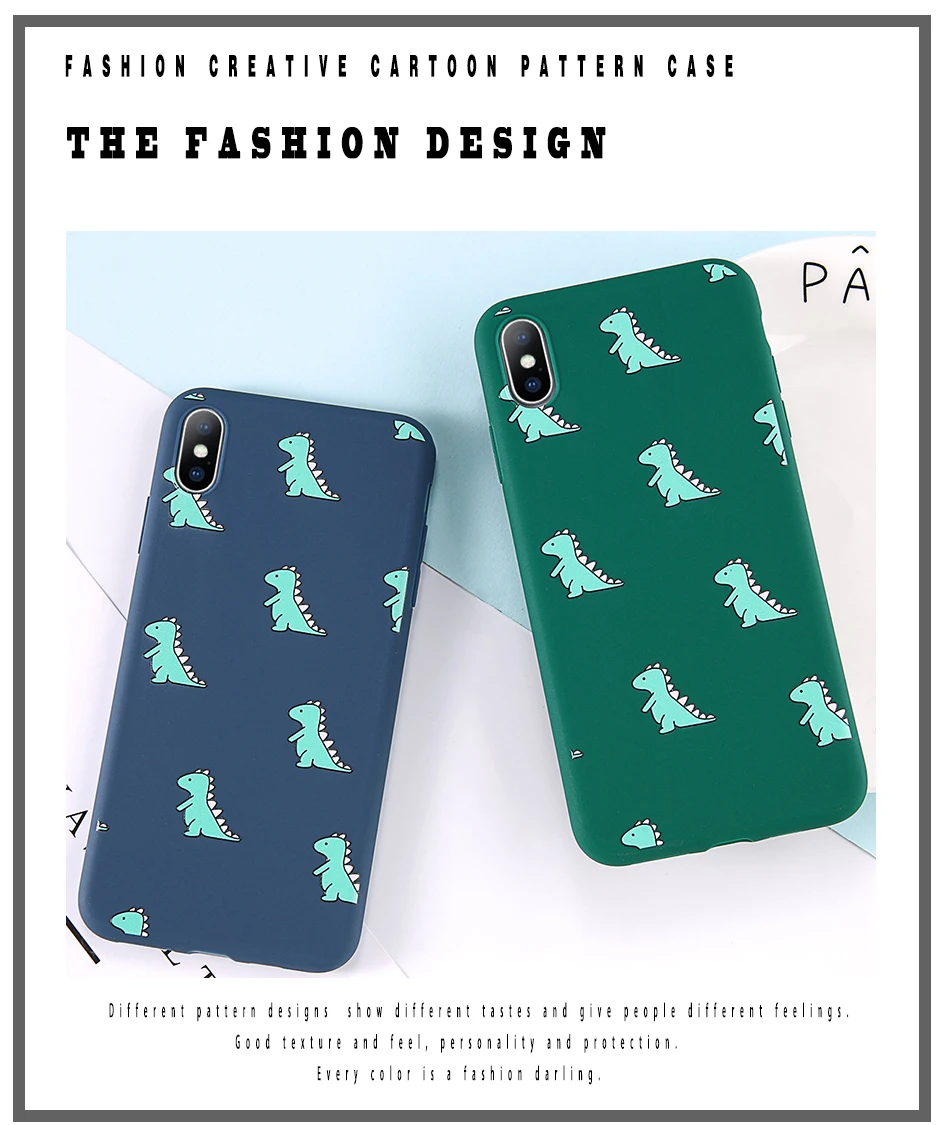 USLION чехол для телефона с забавным динозавром из мультфильма для iPhone 11, 6, 7, 8 Plus, X, XR, XS, Max, милый чехол для iPhone 6 Plus, мягкий силиконовый чехол