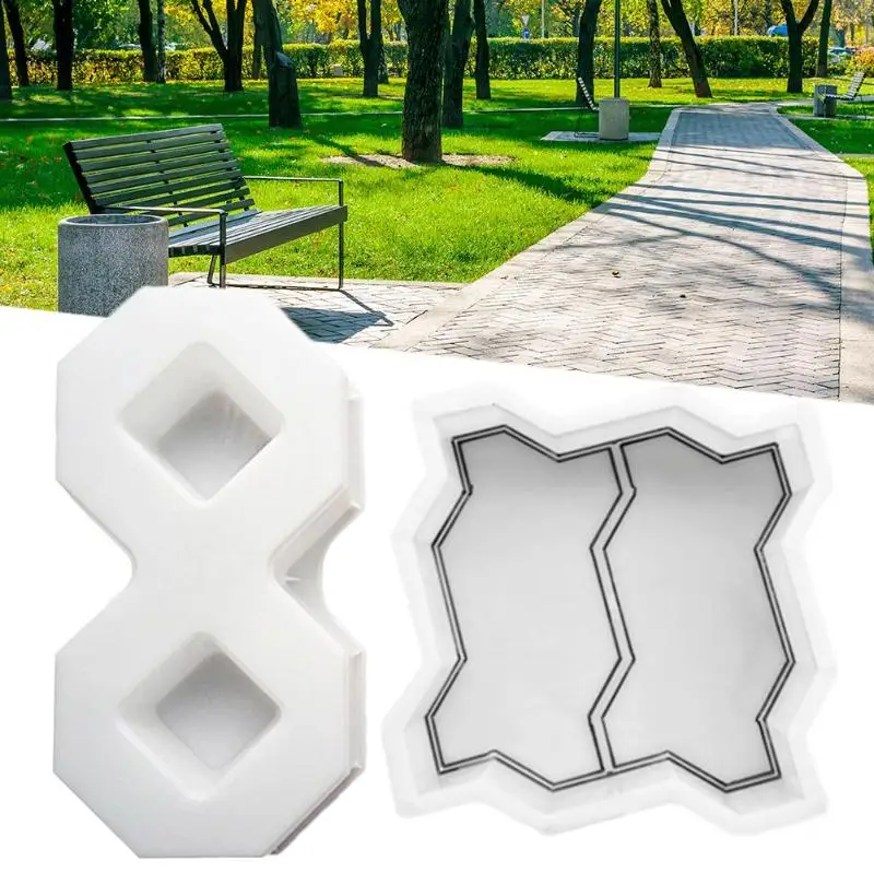 

Plastic Concrete Pavement Mold DIY Path Maker Paving Cement Brick Stone Road Mould Garden Decoration Tool