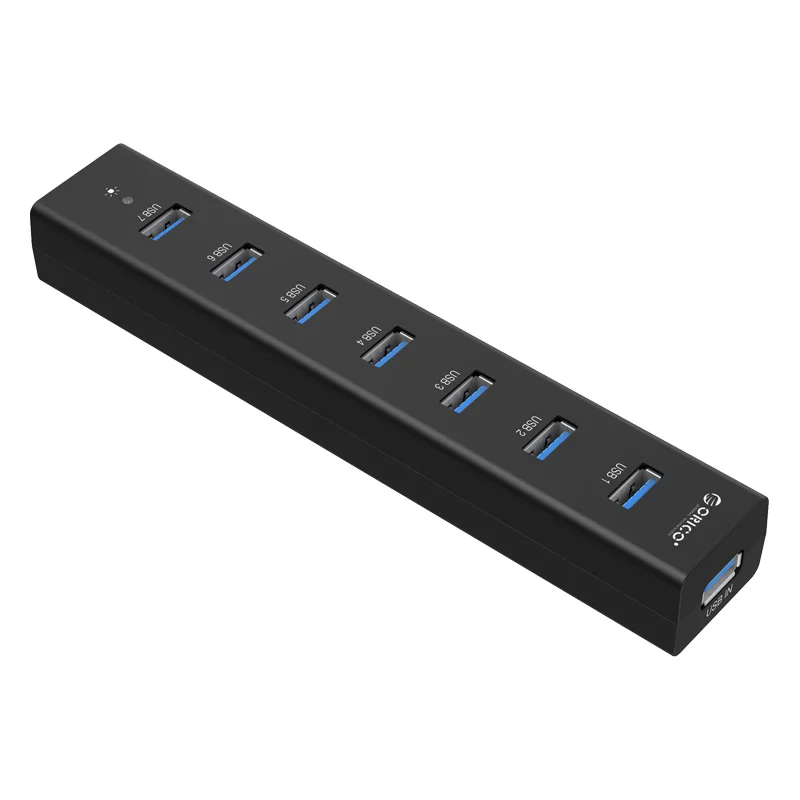 Высокоскоростной Концентратор ORICO 7 портов USB 3 0 5 В 2 А черный|7 ports usb 3.0|7 port usbport |