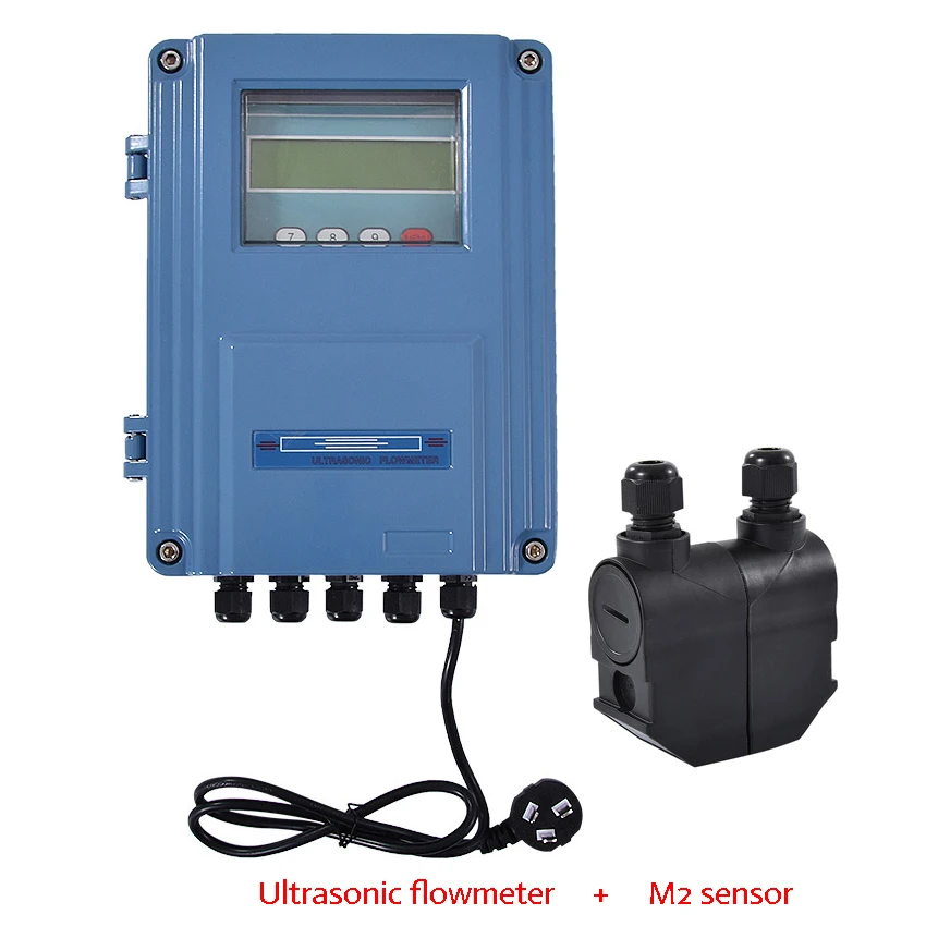 

Professional Ultrasonic Flowmeter Wall-mount TDS-100F Transducer DN15mm-6000mm LED Digital Ultrasonic Liquid Water Flow Meter