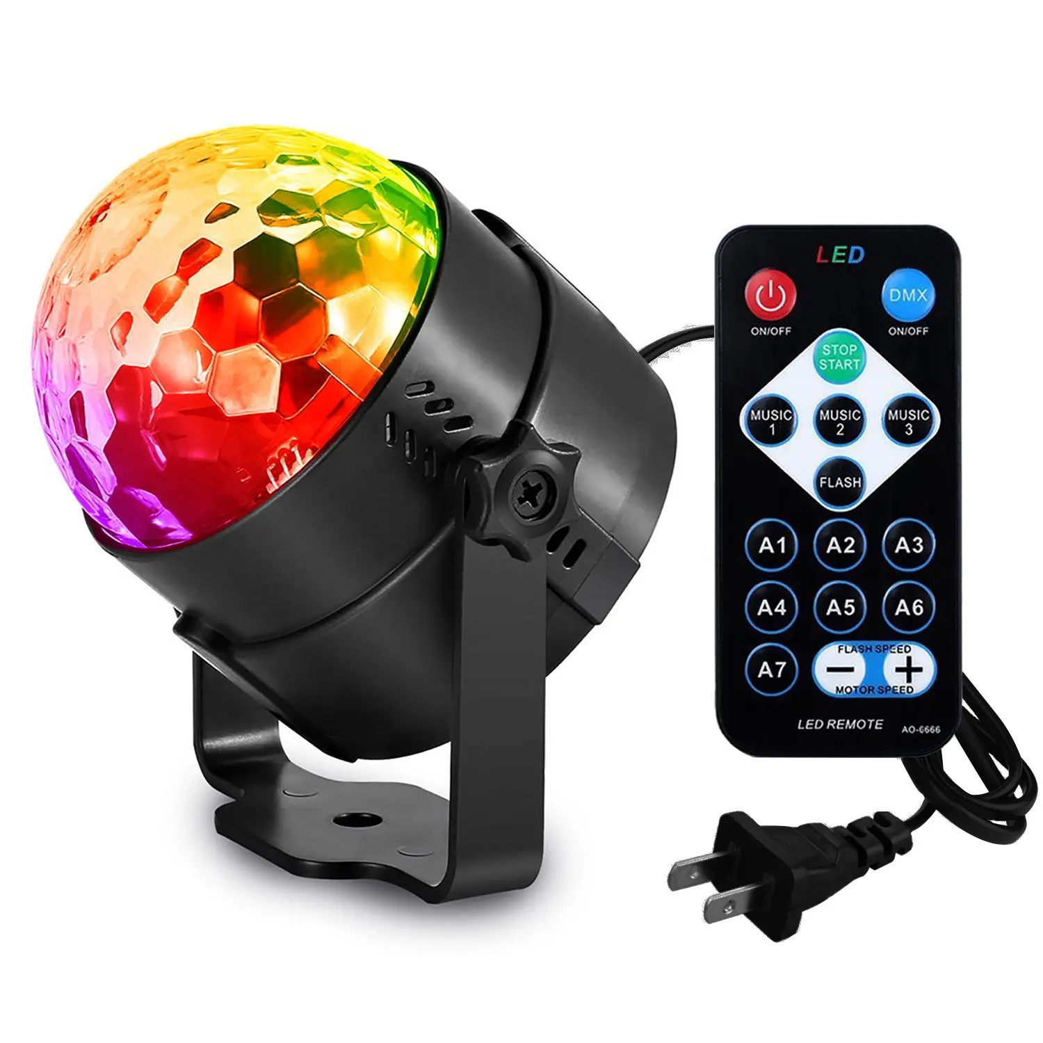 7 цветов DJ диско шар Lumiere 3 Вт звуковой активированный лазерный проектор RGB