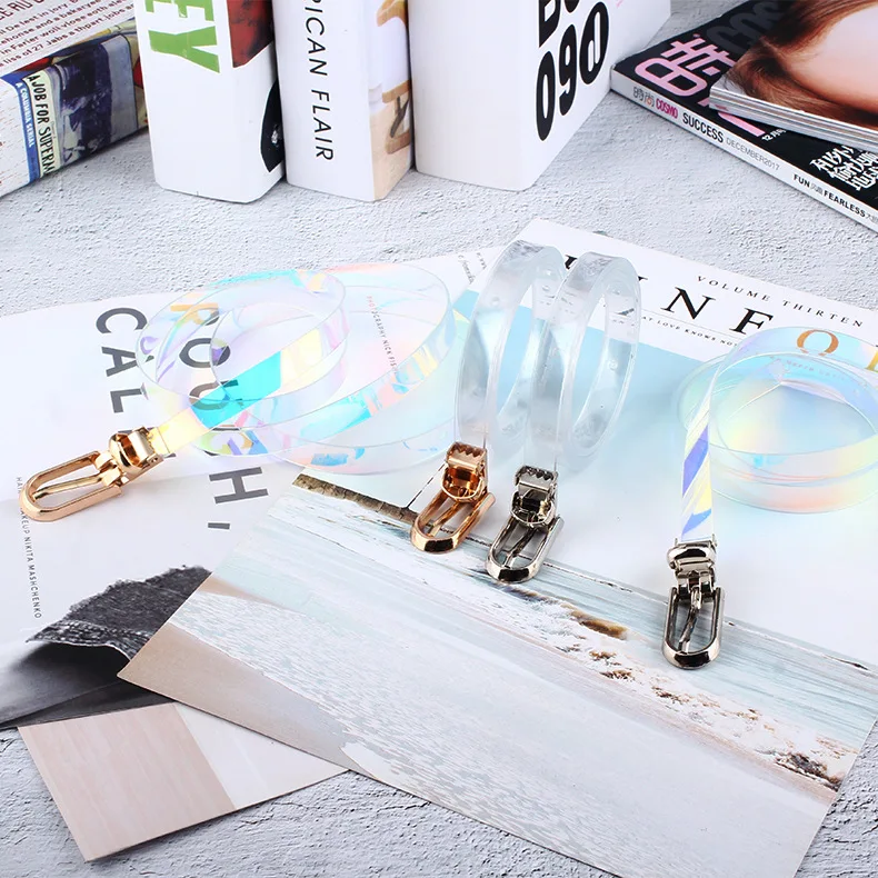 

Women Waist Belt Transparent Pin Buckle Cinturon Mujer Cinturone Para Hombre