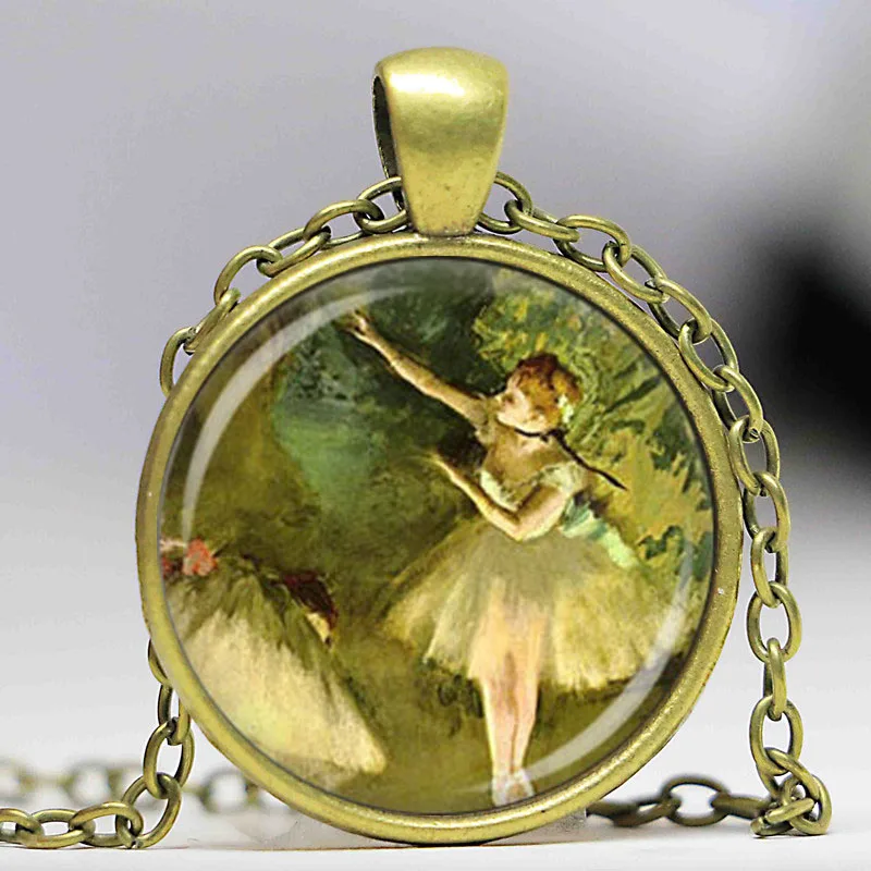 Новый Кулон Балерина ожерелье балетки для танцев ювелирные изделия зеленого