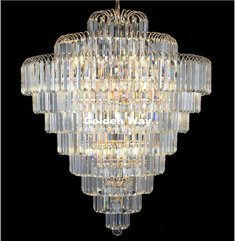 

Free Shipping Golden Crystal Pendant Lamp Modern Light AC90V-240V Dining Room Modern Brief Contemporary Restaurant Pendant Light