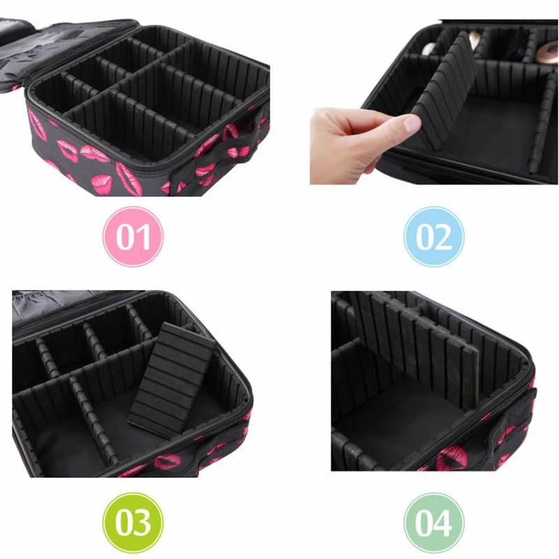 2019 Профессиональный органайзер для макияжа Для женщин Путешествия Красота