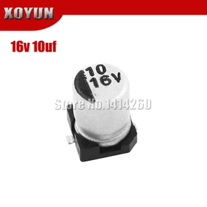 10 шт. электролитический конденсатор 16v10uf 4*5 мм SMD алюминиевый электролитический конденсатор 10 мкФ 16В