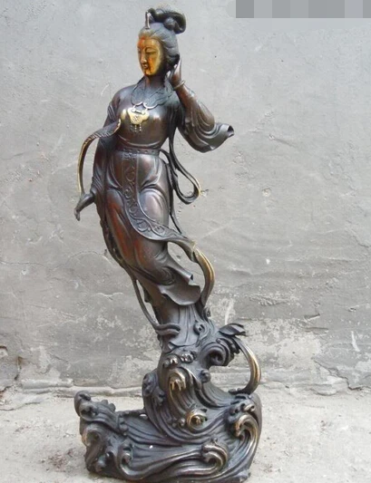 

Оптовая продажа с фабрики, 20 дюймов, китайская Бронзовая медная резная статуя волнистой мухи