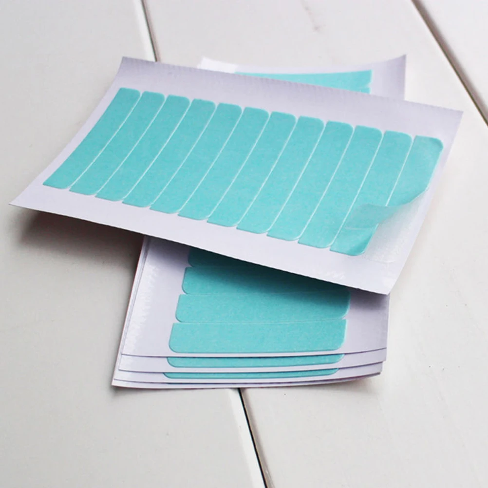 5Sheet/50PCS Pre-Cut Double Sided Adhesive Super Tape for Skin Weft &amp Hair Extensions Water-proof tape Party Gift | Красота и