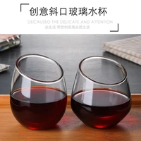 whiskey drinking wide belly crystal wine glass for bar cocktail short beer glasses gafas copo brandy snifters cigar cup as gift