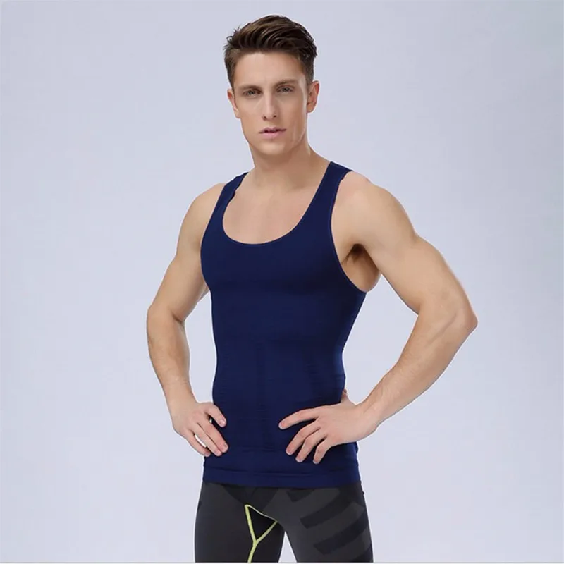 084 blue Для Мужчин Body Shaper тела Homme гинекомастия Для мужчин корсет компрессионная футболка, майка с эффектом похудения для Вес потери Корректирующее белье для Для мужчин - Цвет: 084 blue