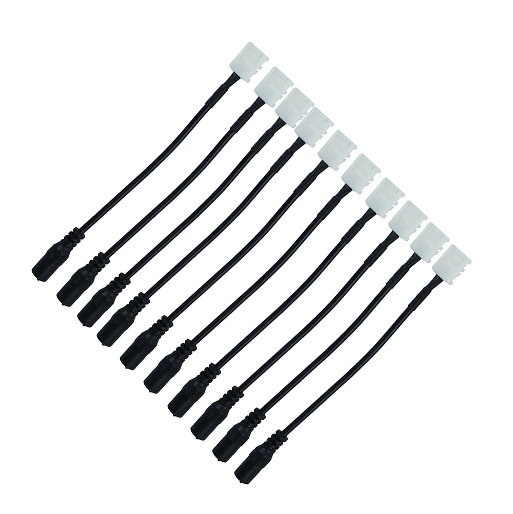 8 мм 2pin Женский DC адаптер Светодиодная лента Соединительный кабель для SMD 3528 3014 2835