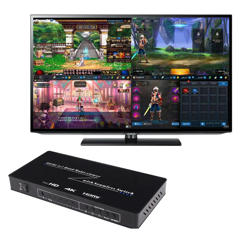4X1 HDMI мультивьюер четырехъядерный экран в режиме реального времени с бесшовным