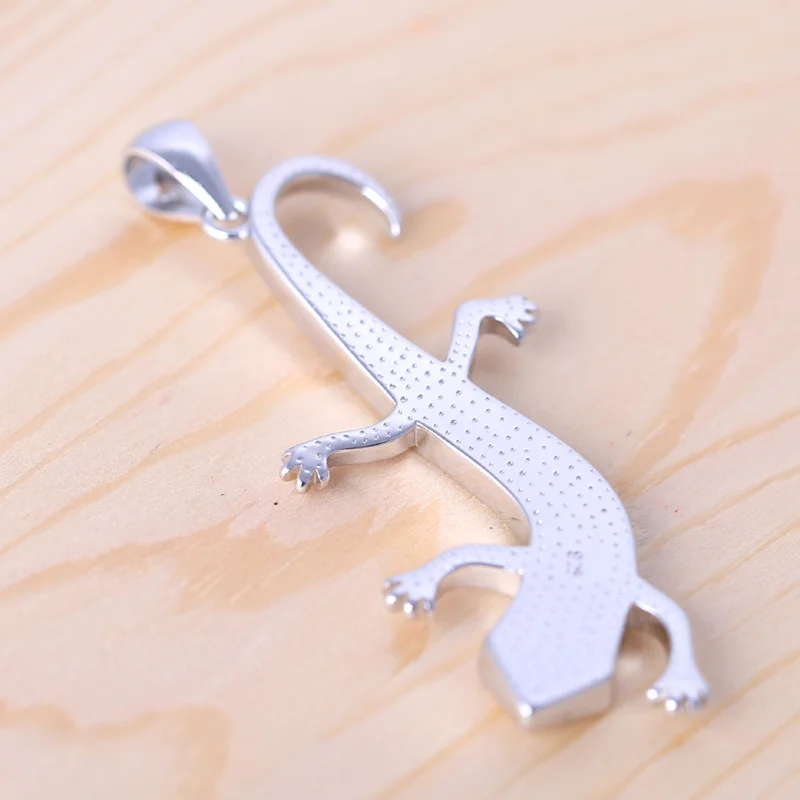 Ayowei подарок для вечеринки женщин Smart Gecko удивительный Синий огненный опал Серебро