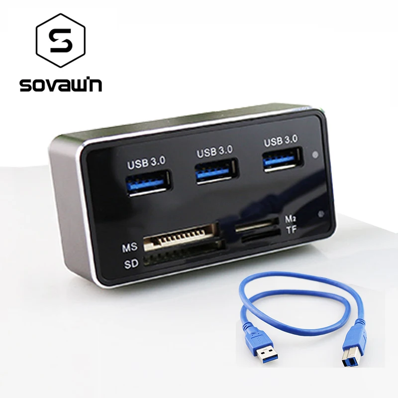 USB 3 0 концентратор 7 Порты usb переключатель светодиодный светоделитель адаптер