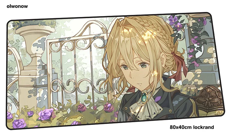 Size 800x400x2mm violet evergarden mousepad gamer Birthday 800x400x2mm gaming mouse pad present notebook pc accessories padmouse ergonomic mat - Цвет: Size 800x400x2mm