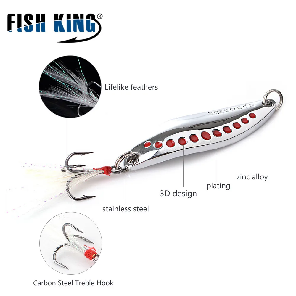 Рыбы король ложка 1 шт. рыболовные приманки металлический дергающаяся приманка