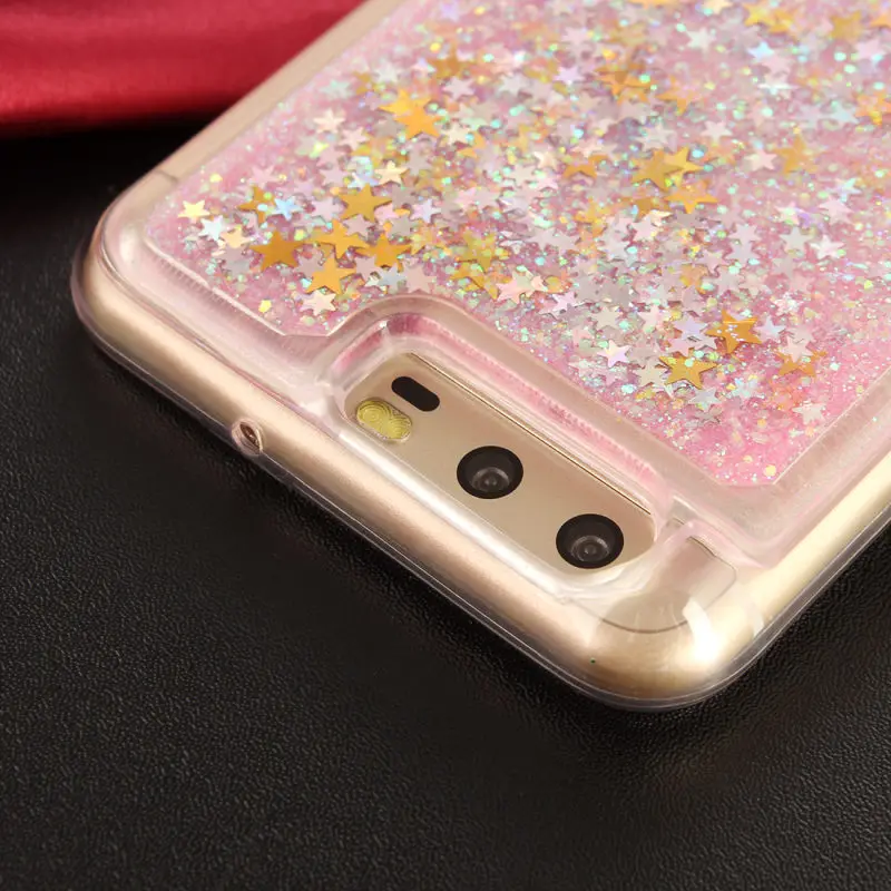 Мягкий чехол-накладка для huawei p10 чехлы с динамическим жидким блеском кристаллами