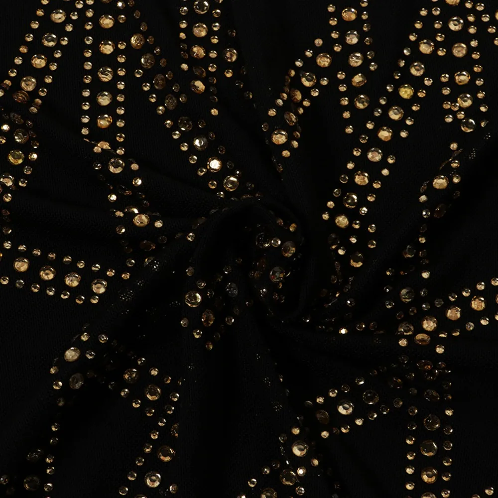 

Sexy Rhinestone Tassels Jumpsuit Rompers Hot Drilling Sleeveless Perspective Big Stretch Bodysuit Nightclub Outfits AM850