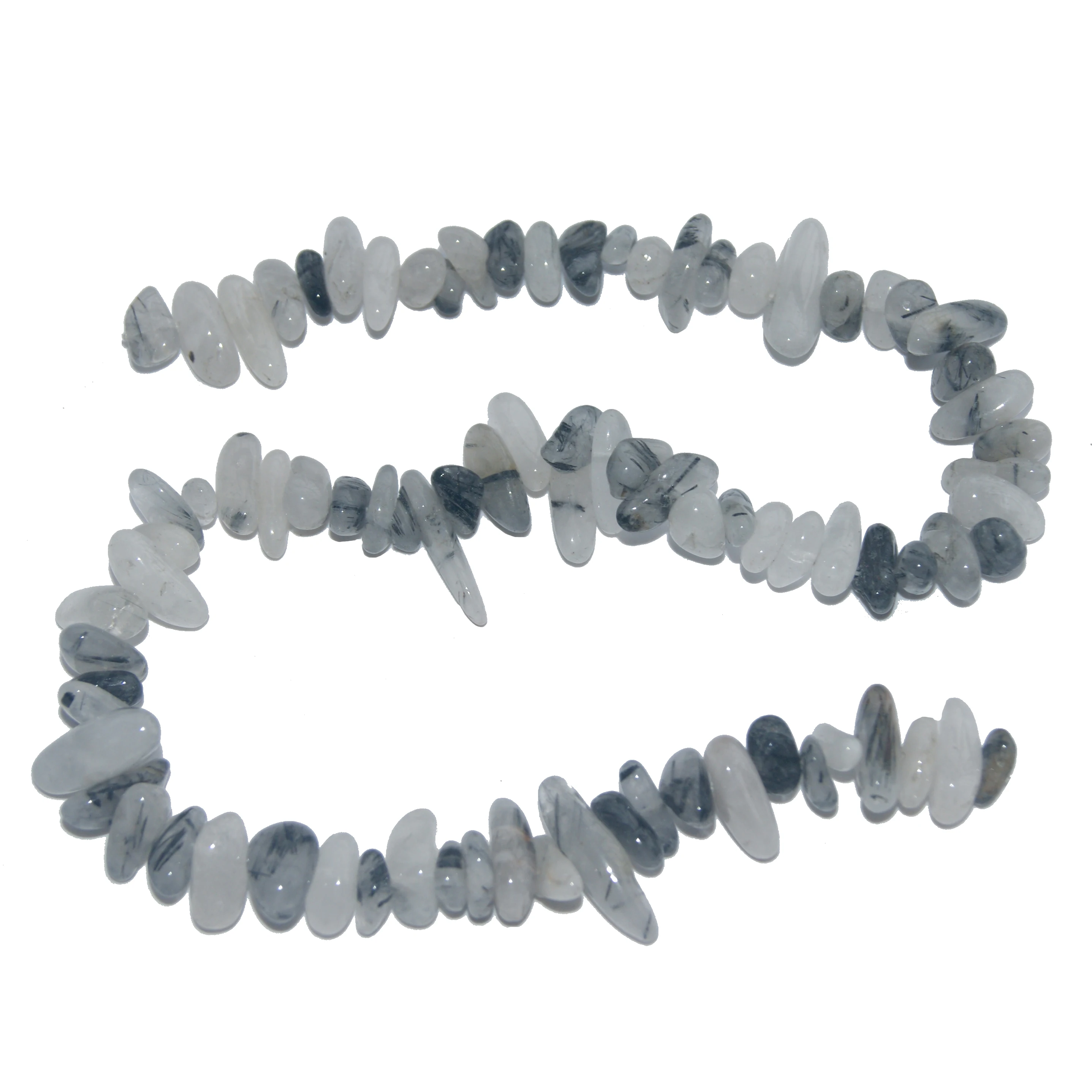 Оптовая продажа 12-18 мм натуральная черная рутилированная искусственная рукоятка