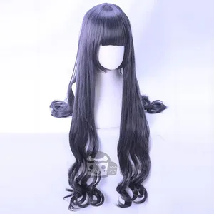 Новый японский парик Tomoyo Daidouji для косплея WigAnime Card Captor Sakura CLEAR CARD вьющиеся волосы темные смешанные цвета