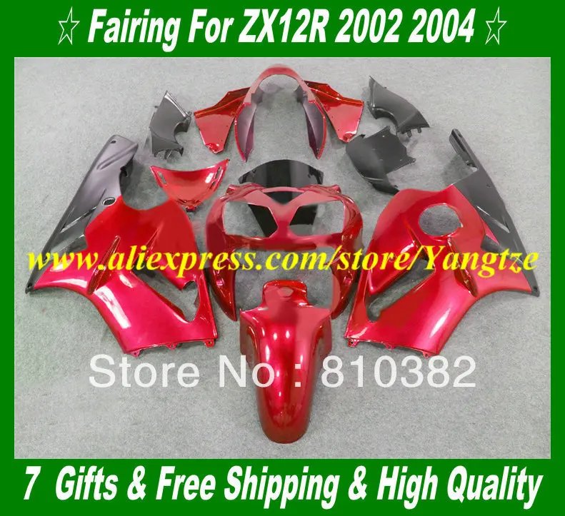 Полный комплект обтекателей для крышки бака KAWASAKI Ninja ZX12R 02 03 04 05 ZX 12R 2002 2004 _