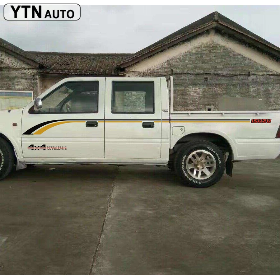 Для isuzu pickup 2009 индивидуальные автомобильные аксессуары наклейки боковые накладки 4X4 Стайлинг графический винил Защита от царапин модифицированные наклейки для автомобилей