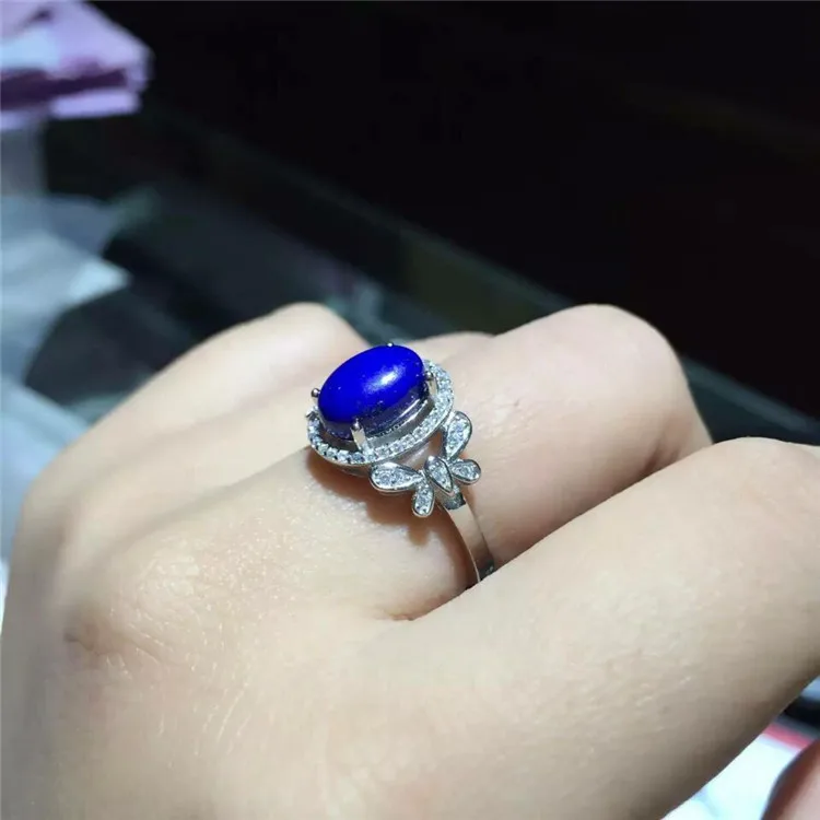 

Lapis Ring Natural Agent Micro Business Selling S 925 Silver Rose Gold