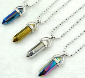 Бесплатная доставка, высокое качество, титановые хрустальные подвески, кулон чакра, ожерелье из нержавеющей стали для женщин, модные ювелирные изделия, 1 шт